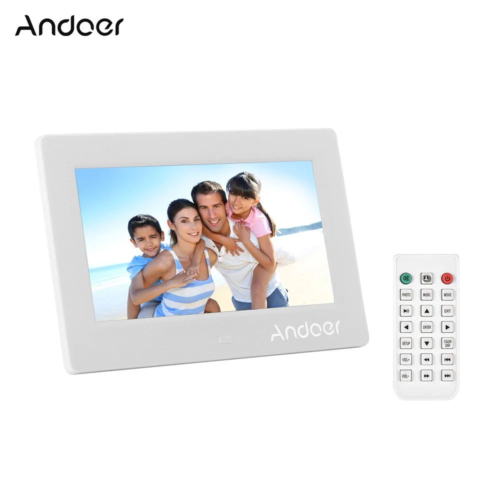 Andoer 7 Inches LED Digital Photo Frame Desktop Electronic Album 1024*600 High Resolution Full Functions with Remote Control
Andoer 7 Inches LED Digital Photo Frame Desktop Electronic Album 1024*600 High Resolution Full Functions with Remote Control