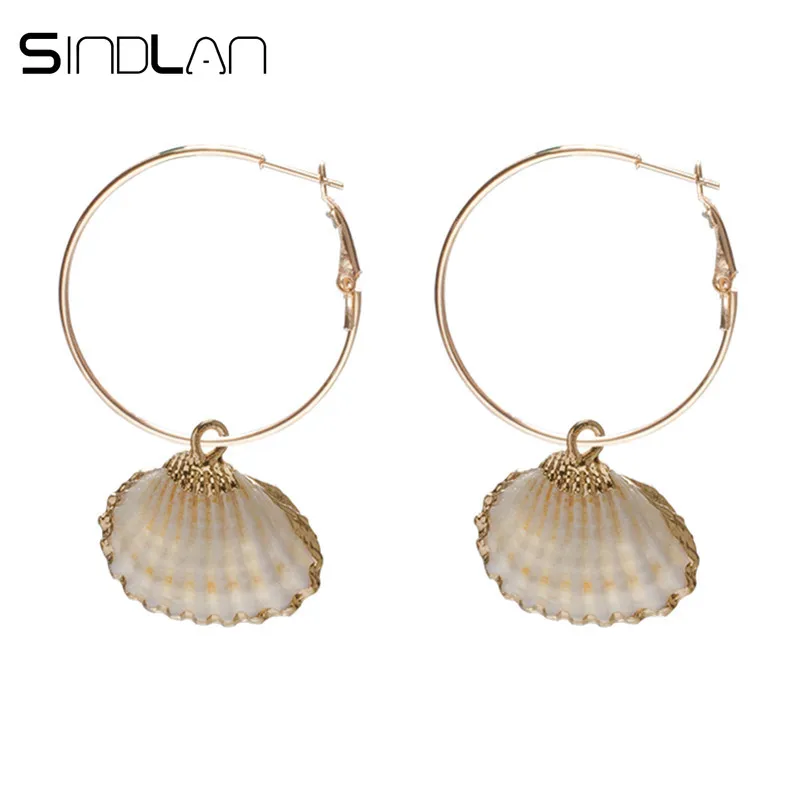 Sindlan Natural Shell Large Gold Hoop Earrings for Women Statement Earrings Dangling Drop Earrings Female Fashion Ear Jewelry
Sindlan Natural Shell Large Gold Hoop Earrings for Women Statement Earrings Dangling Drop Earrings Female Fashion Ear Jewelry