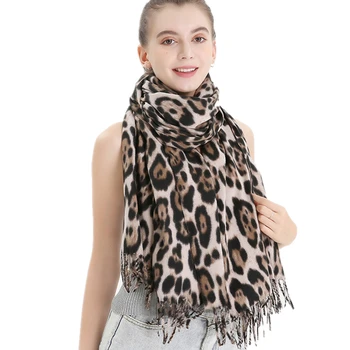 Brand New Winter thickened Leopard Scarf Women Leopard Dot Fringed Wool Scarves and Wraps Female Warm Imitation Cashmere Shawl 
Brand New Winter thickened Leopard Scarf Women Leopard Dot Fringed Wool Scarves and Wraps Female Warm Imitation Cashmere Shawl