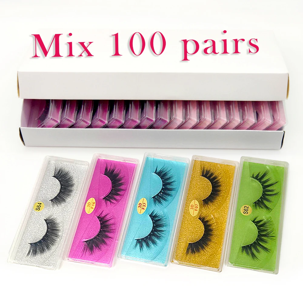 

Wholesale Eyelashes 20/30/40/100pcs 3d Mink Lashes Natural Mink Eyelashes Wholesale False Eyelashes Makeup False Lashes In Bulk