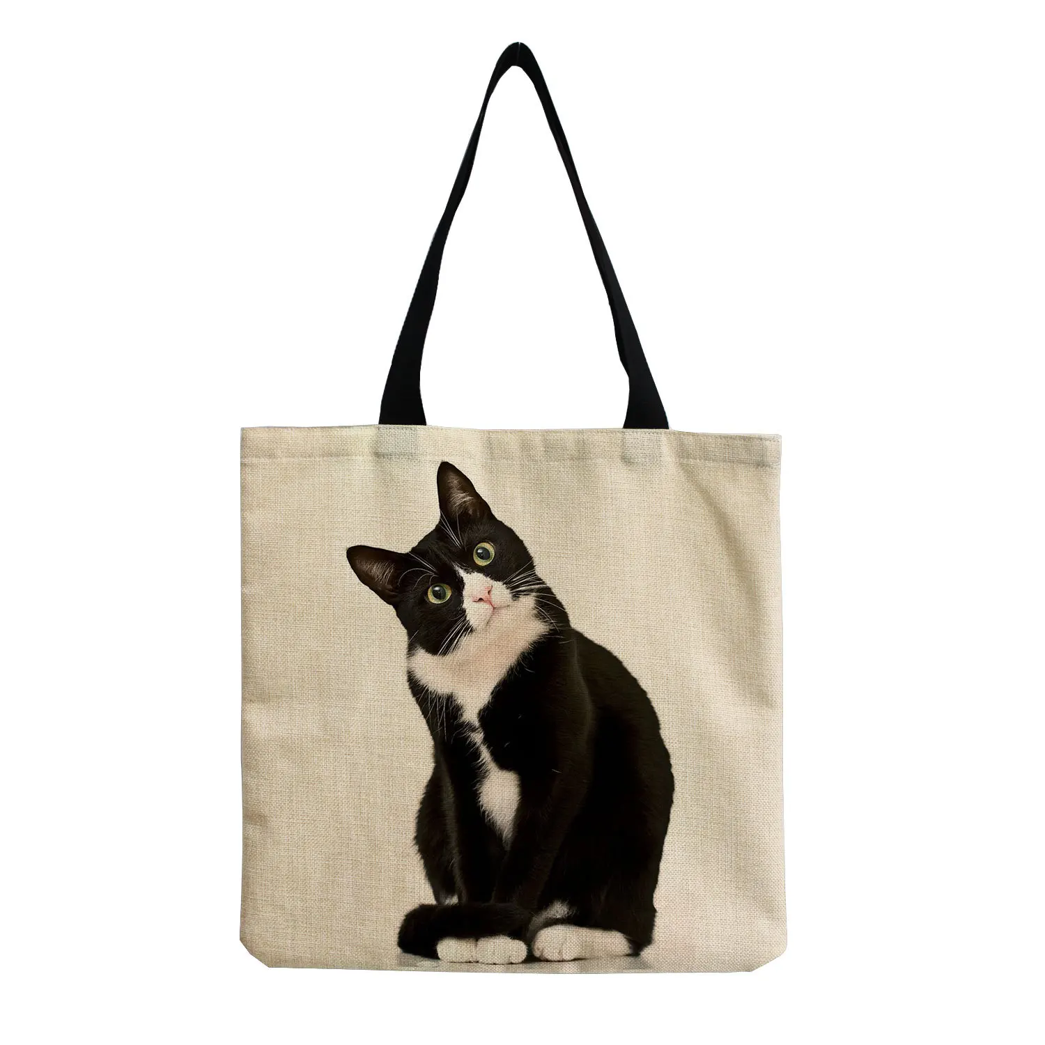 Cute Cat Print Fashion Tote Bag 9 H12f9572d5bc744a49fe9917d4a443707G