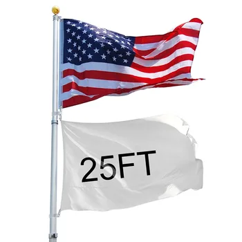 YesHom 25ft Telescopic 16 Gauge Aluminum Flag Pole 3'x5' US Flag Ball Top Kit Telescoping Flagpole Fly 2 Flags Outdoor
YesHom 25ft Telescopic 16 Gauge Aluminum Flag Pole 3'x5' US Flag Ball Top Kit Telescoping Flagpole Fly 2 Flags Outdoor