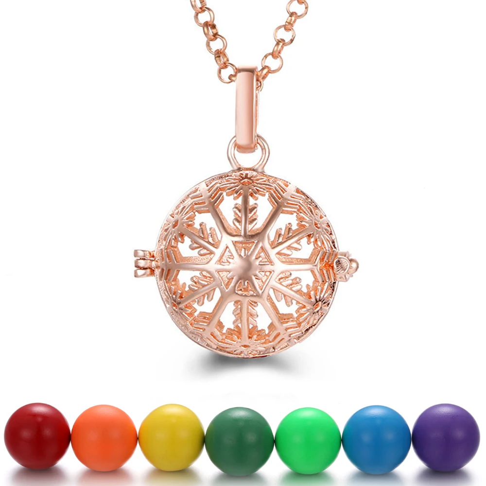 Pregnancy Necklace Aromatherapy Jewelry Music Angel Ball Caller Locket Snowflake Necklace Essential Oil Diffuser for Christmas
Pregnancy Necklace Aromatherapy Jewelry Music Angel Ball Caller Locket Snowflake Necklace Essential Oil Diffuser for Christmas
