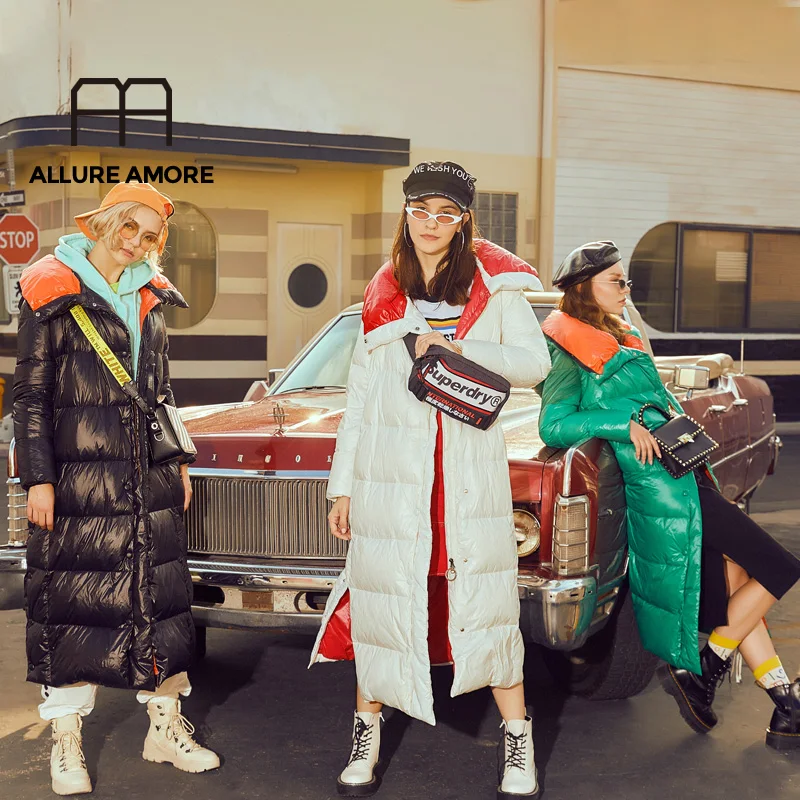 Allure Amore Winter Jacket Women New High Quality Women Long Down Coat Loose 90% White Duck Down Jacket Female Thick Warm Coat
Allure Amore Winter Jacket Women New High Quality Women Long Down Coat Loose 90% White Duck Down Jacket Female Thick Warm Coat