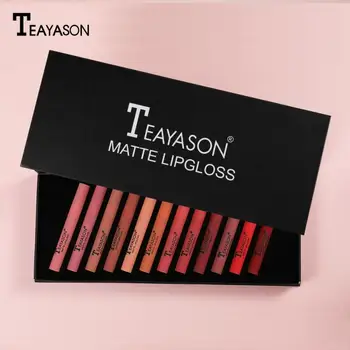 TEAYASON 12 Colors Matte lip gloss Air Lip Glaze Liquid lipstick Set lip tint gloss makeup cosmetics kosmetyki Lips make up Gift
TEAYASON 12 Colors Matte lip gloss Air Lip Glaze Liquid lipstick Set lip tint gloss makeup cosmetics kosmetyki Lips make up Gift