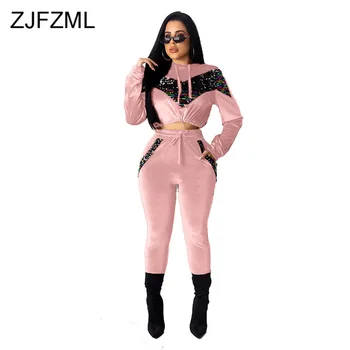 Sparkly Sequin Velvet Two Piece Set Women Fall Winter Outfits Long Sleeve Hooded Top and Skinny Pant Casual Tracksuit Sweatsuits
Sparkly Sequin Velvet Two Piece Set Women Fall Winter Outfits Long Sleeve Hooded Top and Skinny Pant Casual Tracksuit Sweatsuits