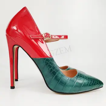 LAIGZEM Corcodile Women Mary Janes Patchwork Handmade Stiletto Pumps Shoes Woman Heels Tacones Zapatos Large Size 39 45 47
LAIGZEM Corcodile Women Mary Janes Patchwork Handmade Stiletto Pumps Shoes Woman Heels Tacones Zapatos Large Size 39 45 47