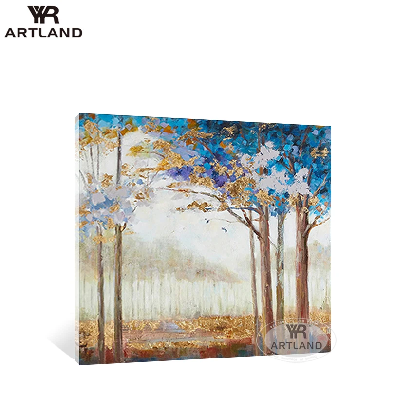 

Beautiful scenery picture on the wall Handmade oil painting on canvas trees landscape wall art picture poster for living room