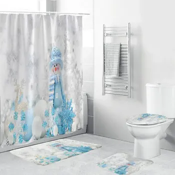 Simple Santa Claus Shower Curtain 3D Printing Waterproof Shower Curtain Shower Cubicle Bathroom Mat Toilet Mat Christmas gift
Simple Santa Claus Shower Curtain 3D Printing Waterproof Shower Curtain Shower Cubicle Bathroom Mat Toilet Mat Christmas gift