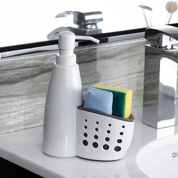 2 IN 1 Dispenser Storage Box Multi-function Liquid Detergent Sponge Drainboard Soap Holder Cleaning For Kitchen Bathroom
2 IN 1 Dispenser Storage Box Multi-function Liquid Detergent Sponge Drainboard Soap Holder Cleaning For Kitchen Bathroom