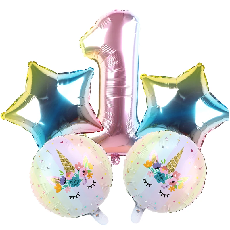 5pcs Rainbow Color Unicorn Set Number Foil Balloons 1 2 3 4 5Th Birthday Party Decorations kids Baby Shower Girl Globos Supplies
5pcs Rainbow Color Unicorn Set Number Foil Balloons 1 2 3 4 5Th Birthday Party Decorations kids Baby Shower Girl Globos Supplies
