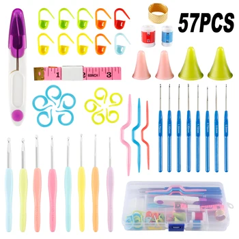 57 in 1 Crochet Hooks Set With Case 16 Sizes Needles Stitches Knitting Craft Crochet Set DIY Weaving Set Sewing Tools
57 in 1 Crochet Hooks Set With Case 16 Sizes Needles Stitches Knitting Craft Crochet Set DIY Weaving Set Sewing Tools