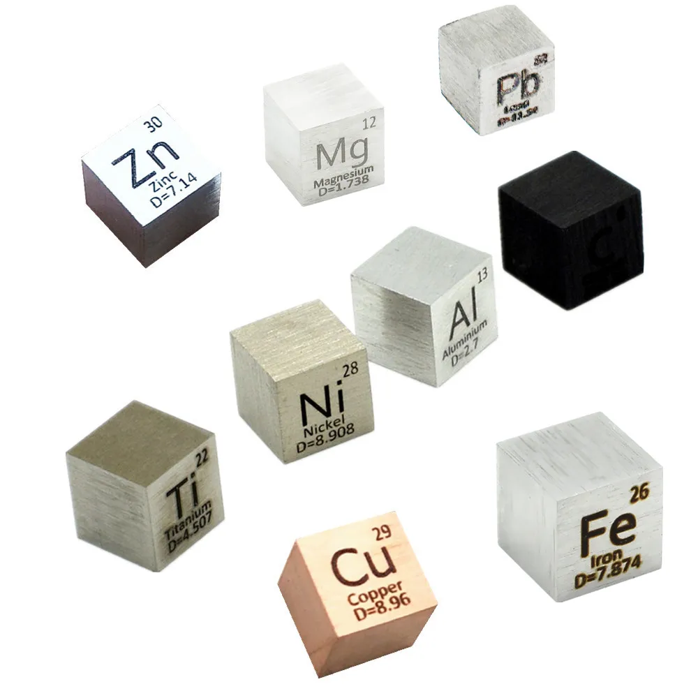 9 pcs Element Cube-Set 10mm Metal Density Cubes for Daily Metals Periodic Table Collection Iron Copper Lead Nickel Titanium Mg C
9 pcs Element Cube-Set 10mm Metal Density Cubes for Daily Metals Periodic Table Collection Iron Copper Lead Nickel Titanium Mg C