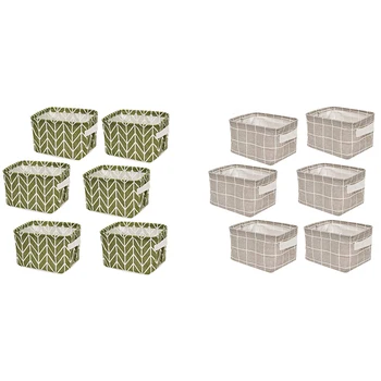 6 Pcs Large Foldable Storage Bin Collapsible Sturdy Cationic Fabric Storage Basket Square
6 Pcs Large Foldable Storage Bin Collapsible Sturdy Cationic Fabric Storage Basket Square