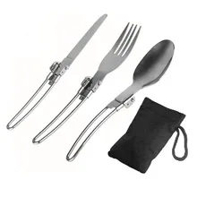 Fold-able Stainless Steel Folding Camping Spoon Fork Flatware Cutlery Utensil Set WIth Bag Compact Convenient Water Resistant
Fold-able Stainless Steel Folding Camping Spoon Fork Flatware Cutlery Utensil Set WIth Bag Compact Convenient Water Resistant