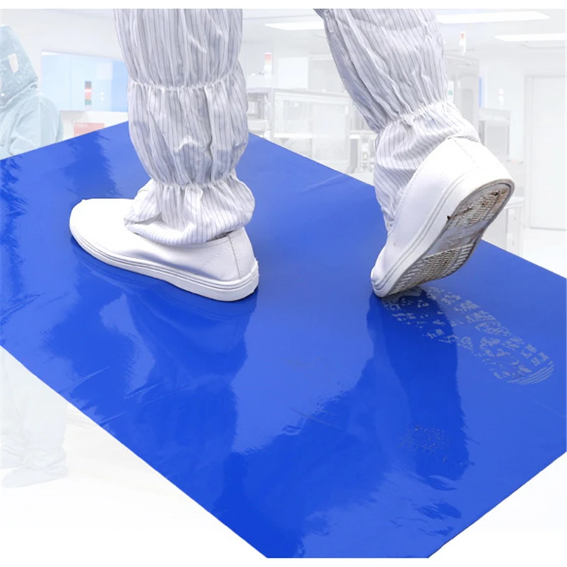 Фото 2 шт. липкий коврик мат для чистки комнаты защиты от пыли синего цвета Чехол 18 "*