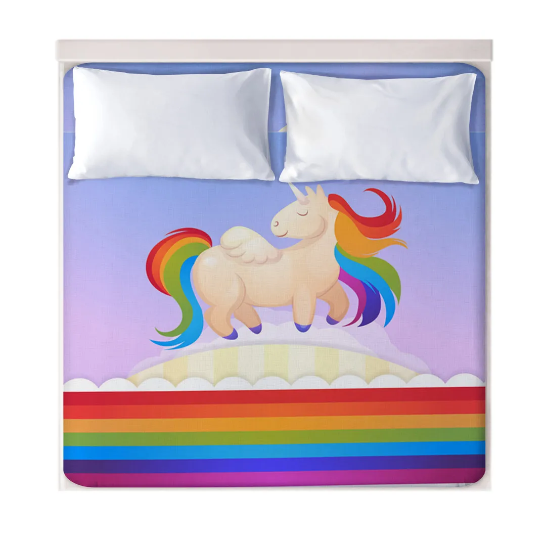 3D Cartoon Unicorn Fitted Sheets 3D Cartoon Unicorn Fitted Sheets