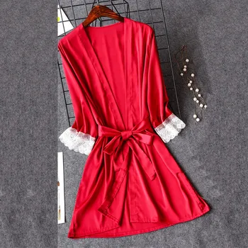 Pyjamas Women Sleep Wear Pijama Women Lace Satin Silk Sleepwear V-Neck Lingerie Pajamas Bath Robe Underwear пижама женская
Pyjamas Women Sleep Wear Pijama Women Lace Satin Silk Sleepwear V-Neck Lingerie Pajamas Bath Robe Underwear пижама женская