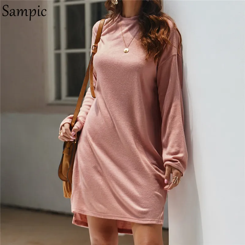 Sampic Long Sleeve Autumn Women Dress Casaul Black Pink Dress Elegant Ladies Short Dresses
Sampic Long Sleeve Autumn Women Dress Casaul Black Pink Dress Elegant Ladies Short Dresses