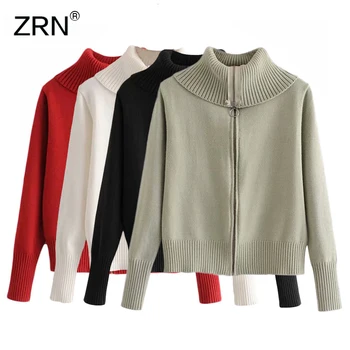 ZRN Women Fashion Vintage Solid Knitting Turtleneck Sweater Long Sleeve Zipper Cardigan Femme Knitwear Jackets Coat Outerwear
ZRN Women Fashion Vintage Solid Knitting Turtleneck Sweater Long Sleeve Zipper Cardigan Femme Knitwear Jackets Coat Outerwear