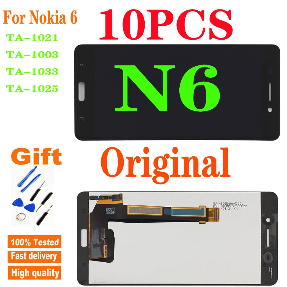 10PCS Original 5.5 LCD For Nokia 6 N6 LCD Display Touch Screen Digitizer for TA-1021 TA-1003 TA-1033 TA-1025 Assembly
10PCS Original 5.5 LCD For Nokia 6 N6 LCD Display Touch Screen Digitizer for TA-1021 TA-1003 TA-1033 TA-1025 Assembly