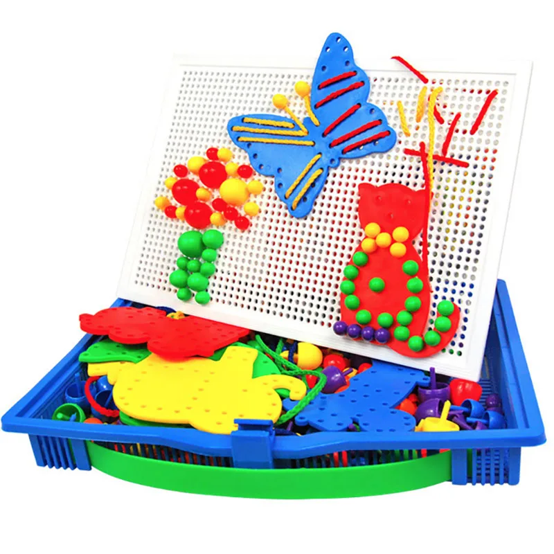Mushroom Nail Intelligence Combination Insert Board Children's Educational Animal Threading Board DIY Bead Toy
Mushroom Nail Intelligence Combination Insert Board Children's Educational Animal Threading Board DIY Bead Toy