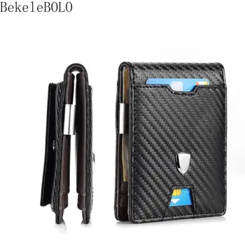 Anti-theft Brush Carbon Fiber Leather Card Holder Wallets Men Slim Mini Rfid Wallet Purses for Men
Anti-theft Brush Carbon Fiber Leather Card Holder Wallets Men Slim Mini Rfid Wallet Purses for Men