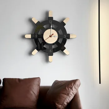 New Wall Clock Nordic Creative Personality Rudder Wall Clock Living Room Characteristic Clock Art Retro Wall Watch
New Wall Clock Nordic Creative Personality Rudder Wall Clock Living Room Characteristic Clock Art Retro Wall Watch