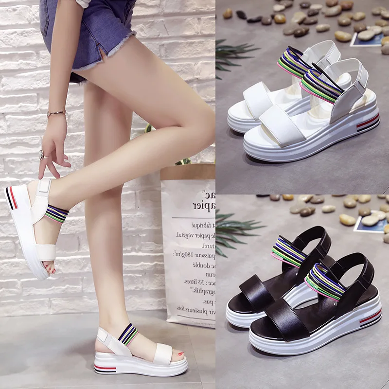 New Style Station 2018 Thick Bottomed Europe Platform Female Spring Summer Peep-Toe Low Top Versatile Rainbow Belt Anti-slip San
New Style Station 2018 Thick Bottomed Europe Platform Female Spring Summer Peep-Toe Low Top Versatile Rainbow Belt Anti-slip San
