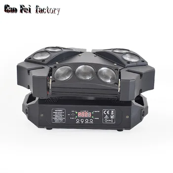 

New Arrival MINI LED 9x10W LED Spider Light RGBW 16/48CH DMX Stage Lights Dj LED Spider Moving Head Beam Light