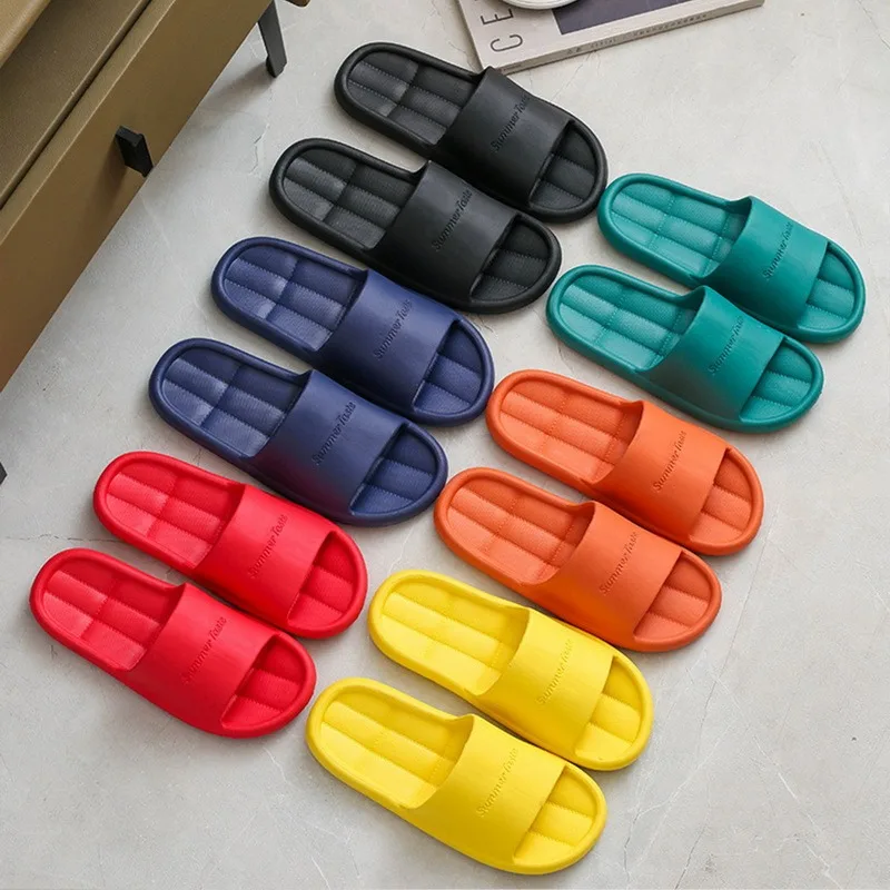 2021 Women Shoes Slippers For Home Men's EVA Non-Slip Flip Flops Couple Bathroom Casual Shoe Beach Indoor Sandals | Обувь