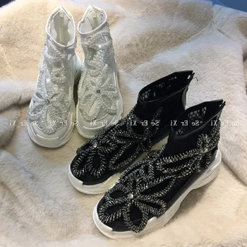 Rhinestones Platform Sneakers Women Chunky Thick Bottom Sneaker Casual Dad Shoes 2020 Breathable Mesh Summer Shoes Basket Femme
Rhinestones Platform Sneakers Women Chunky Thick Bottom Sneaker Casual Dad Shoes 2020 Breathable Mesh Summer Shoes Basket Femme