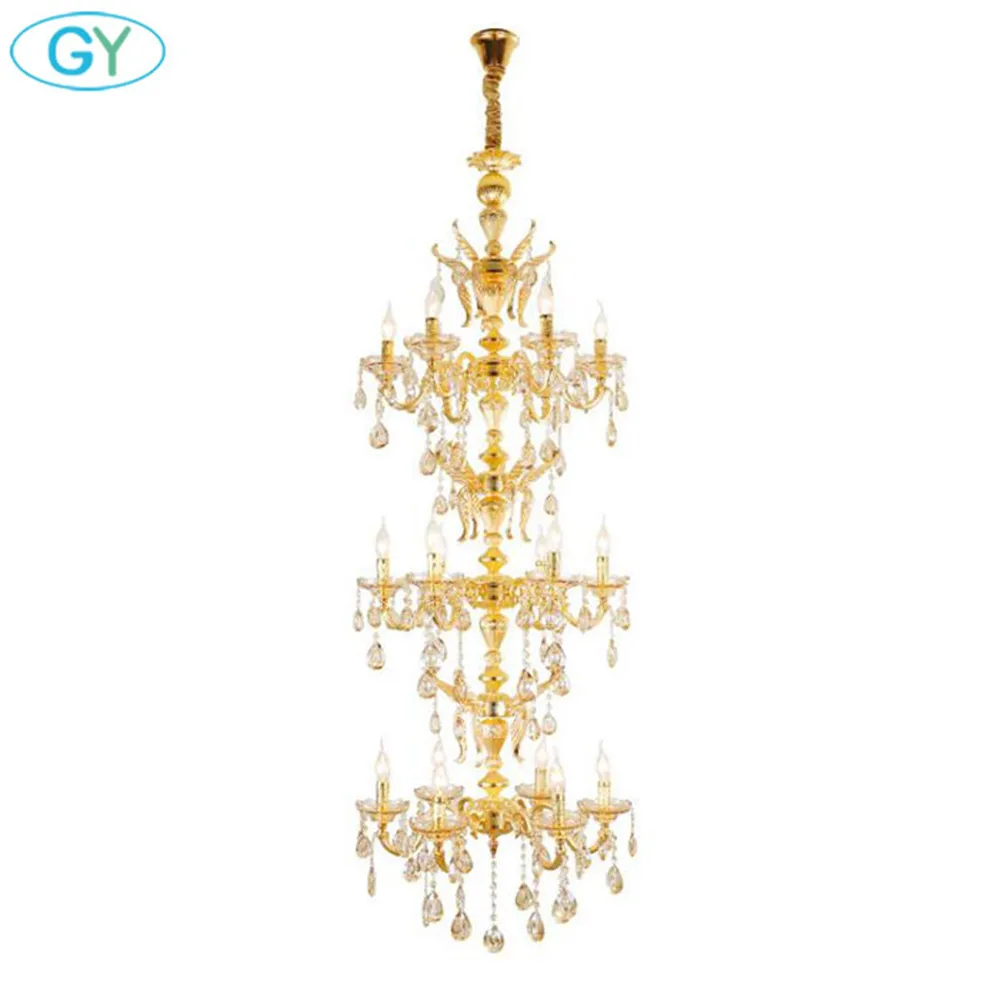European zinc alloy chandelier D58cm*H175cm villa crystal chandelier rotating stairwell long chandelier Hotel Hall Lustre lamps
European zinc alloy chandelier D58cm*H175cm villa crystal chandelier rotating stairwell long chandelier Hotel Hall Lustre lamps