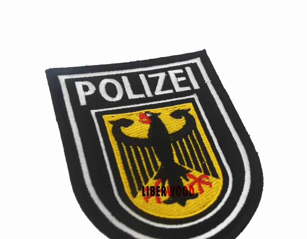 Polizei Police German Eagle Tactical Embroidered Airsoft Paintball Cosplay Patch
