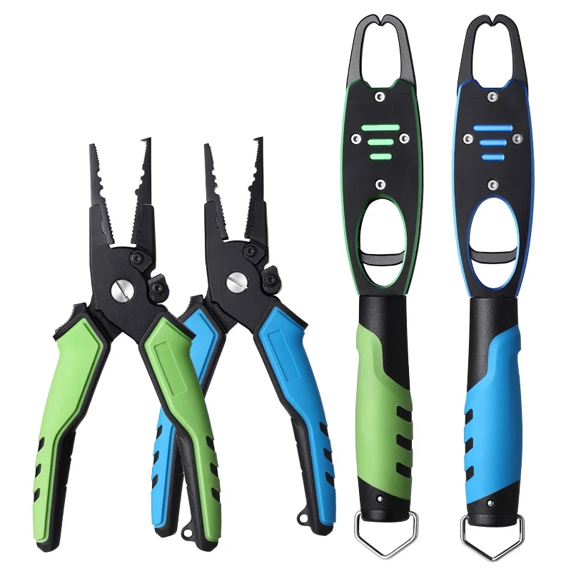 Portable Aluminum Alloy Fishing Pliers And Fishing Gripper Set Fish Lip Grip Line Cutter Hook Remover Kit Fishing Tackle Tools 
Portable Aluminum Alloy Fishing Pliers And Fishing Gripper Set Fish Lip Grip Line Cutter Hook Remover Kit Fishing Tackle Tools