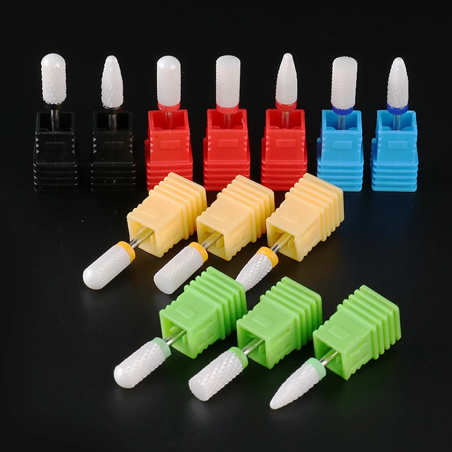 17 Type Ceramic Nail Drill Bit Manicure for Electric Machine Rotate Burr Nail Art Milling Cutter Pedicure Tool Accessory 6
