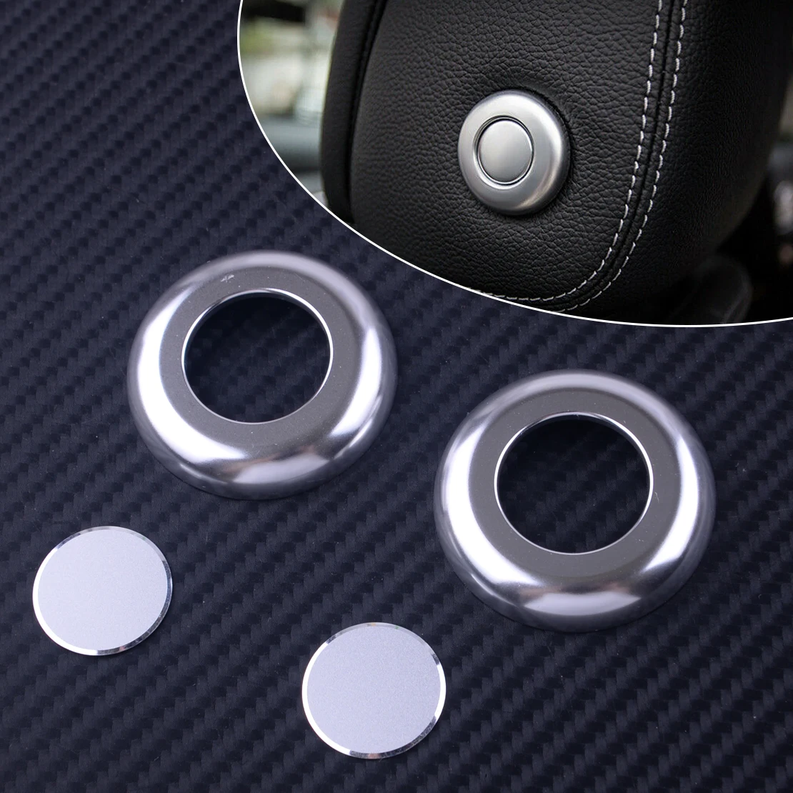 DWCX 4Pcs 2.1 cm Silver Seat Headrest Adjust Switch Cap Cover Fit for Mercedes-Benz GLC GLE C E M Class
DWCX 4Pcs 2.1 cm Silver Seat Headrest Adjust Switch Cap Cover Fit for Mercedes-Benz GLC GLE C E M Class