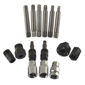Hex Socket Bits Belt Pulley Remover For BOSCH Alternator Replacement Tool Set