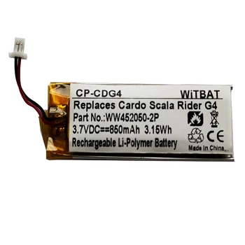 TTVXO 850mAh Battery for Cardo Scala Rider G4,G9,G9X, Schuberth C3,WW452050-2P,BAT00002
TTVXO 850mAh Battery for Cardo Scala Rider G4,G9,G9X, Schuberth C3,WW452050-2P,BAT00002