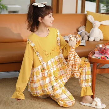 BZEL Long Sleeves Long Pants Women's Pajama Loungewear Pijama Sweet Soft Pyjama Spring Winter Autumn Sleepwear Cute Print Nighty
BZEL Long Sleeves Long Pants Women's Pajama Loungewear Pijama Sweet Soft Pyjama Spring Winter Autumn Sleepwear Cute Print Nighty
