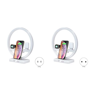 Mobile Phone Watch Headset Table Lamp Four in One Charging Bracket for iPhone 11 Charger Holder - White
Mobile Phone Watch Headset Table Lamp Four in One Charging Bracket for iPhone 11 Charger Holder - White