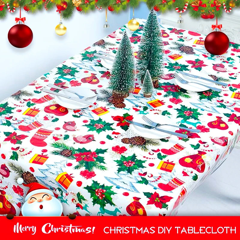 1PC New Year Christmas Decoration Printed Tablecloth Kitchen Dining Banquet Home Decorations Supply DIY Christmas Table Cover
1PC New Year Christmas Decoration Printed Tablecloth Kitchen Dining Banquet Home Decorations Supply DIY Christmas Table Cover