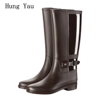 Women Pvc Rain Boots Mid-Calf Waterproof High Top Shoes Water Female Rainboots Slip On Fashion Non-slip Low Heels Comfortable
Women Pvc Rain Boots Mid-Calf Waterproof High Top Shoes Water Female Rainboots Slip On Fashion Non-slip Low Heels Comfortable