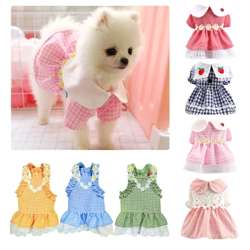 Small Large Dog Pet Spring And Summer Models Plaid Flower Skirt Polyester Pet Dog Teddy Skirt Clothes
Small Large Dog Pet Spring And Summer Models Plaid Flower Skirt Polyester Pet Dog Teddy Skirt Clothes