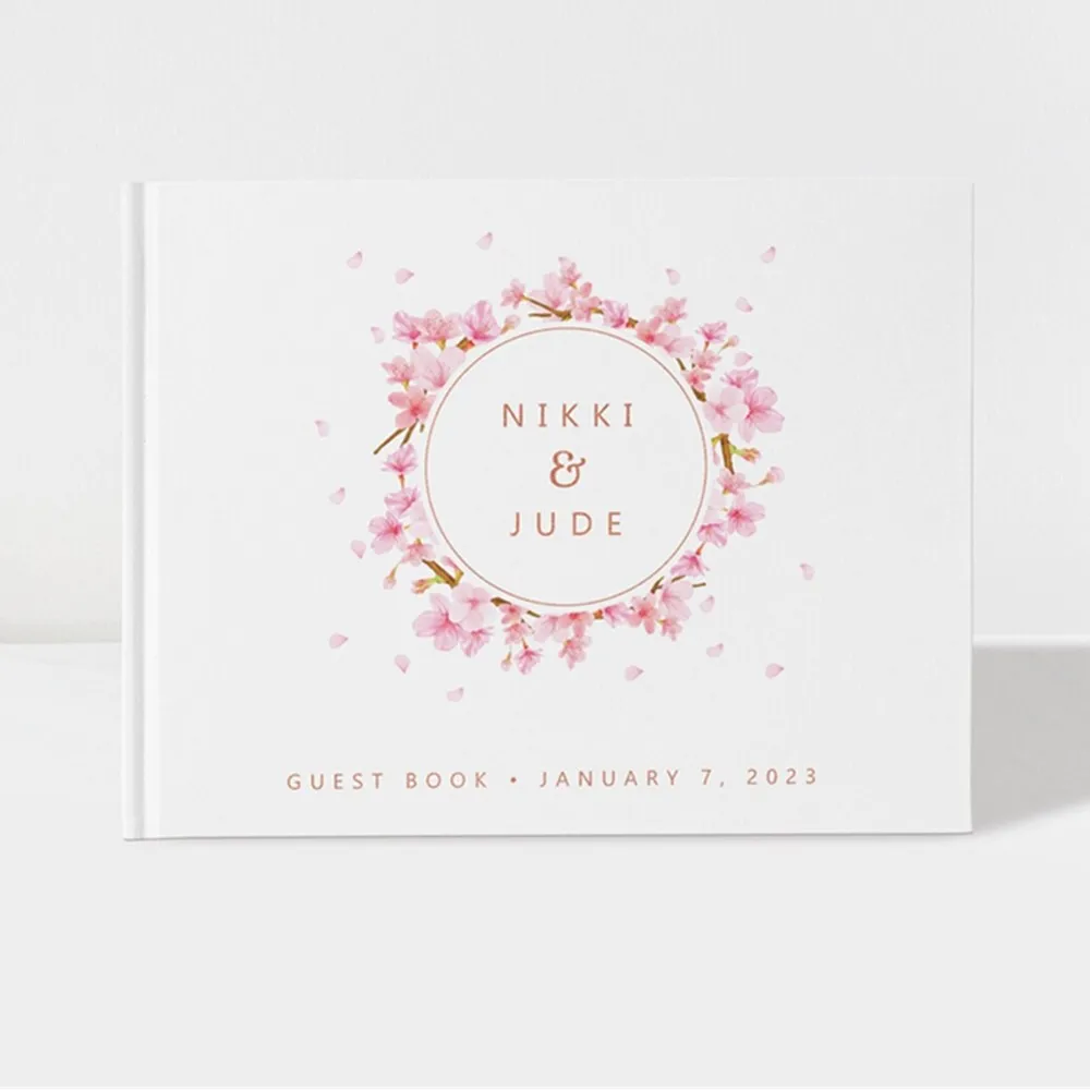 Personalised Floral Wedding Guest Book, Cherry Blossom Wedding, Blush Floral bridal shower Guestbook, Color Choices Available,
Personalised Floral Wedding Guest Book, Cherry Blossom Wedding, Blush Floral bridal shower Guestbook, Color Choices Available,