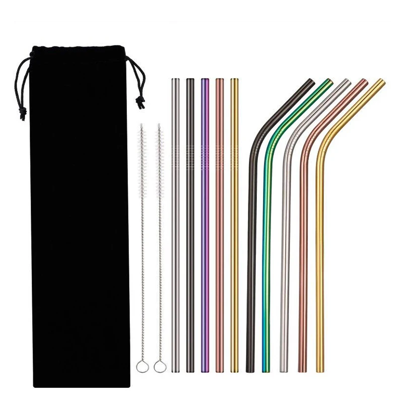 4Pcs Colorful 304 Stainless Steel Straws Reusable Drinking Straw High Quality Bent Metal Straw with Cleaner Brush
4Pcs Colorful 304 Stainless Steel Straws Reusable Drinking Straw High Quality Bent Metal Straw with Cleaner Brush