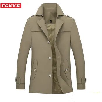FGKKS Men Trench Coat Fashion Casual Solid Slim Fit Winter Jacket Quality Outerwear Trench Male Windproof Windbreaker Jacket
FGKKS Men Trench Coat Fashion Casual Solid Slim Fit Winter Jacket Quality Outerwear Trench Male Windproof Windbreaker Jacket