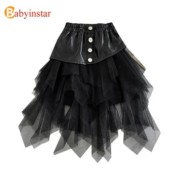 Babyinstar School Girl Skirt PU Leather Patchwork Mesh Skirt Girl For Baby Princess Skirt Baby Girl Clothes Children Clothing
Babyinstar School Girl Skirt PU Leather Patchwork Mesh Skirt Girl For Baby Princess Skirt Baby Girl Clothes Children Clothing