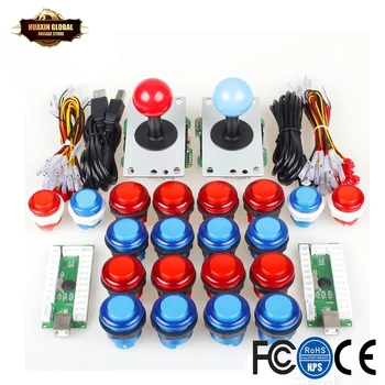 Arcade DIY Kit Parts USB Controller To PC 8 Ways Stick Control+LED Light Push Buttons For Video Game Consoles Mame Raspberry Pi
Arcade DIY Kit Parts USB Controller To PC 8 Ways Stick Control+LED Light Push Buttons For Video Game Consoles Mame Raspberry Pi