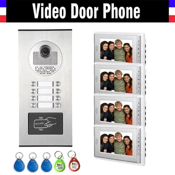 8 Units Apartment Intercom System Video Intercom Video Door Phone Kit HD Camera 7 Inch Monitor with RFID keyfobs for 8 Household
8 Units Apartment Intercom System Video Intercom Video Door Phone Kit HD Camera 7 Inch Monitor with RFID keyfobs for 8 Household